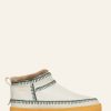 Skor laidback london | Nyuki Low Crochet Ankel Boot Vit Lader Sage