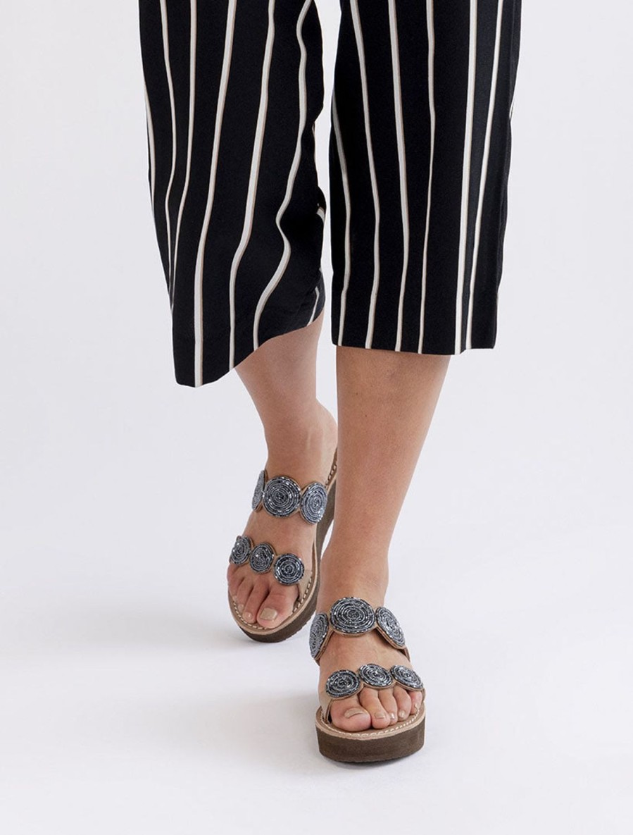 Sandaler laidback london | Saani Wedge Lader Gun Metal