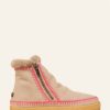 Skor laidback london | Setsu Virkad Sido Zip Ankel Boot Sand Mocka Rosa