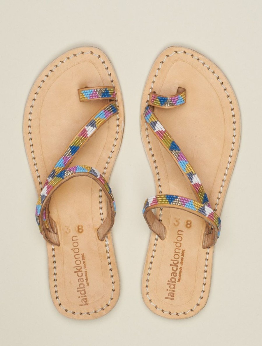 Sandaler laidback london | Diani Flat Lader Sandal Retro