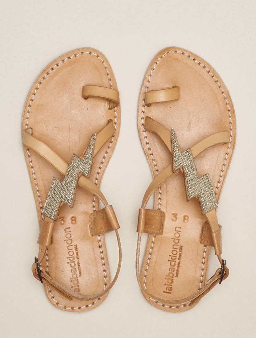 Sandaler laidback london | Icini Flat Back Strap Lader Sandal Silver