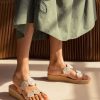 Sandaler laidback london | Saani Eva Mid Wedge Ljusbrunt Lader Silver