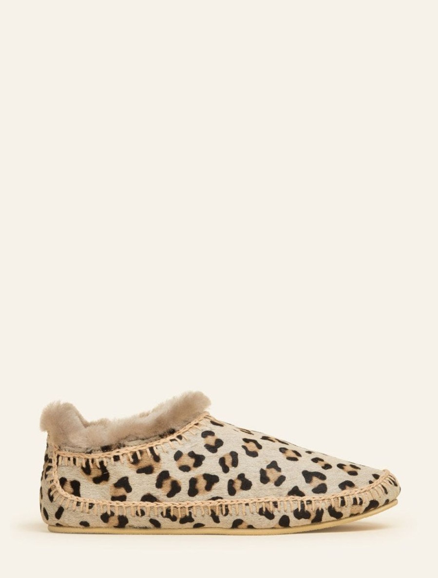 Skor laidback london | Fuyu Virkade Farskinn Slipper Boots Leopard