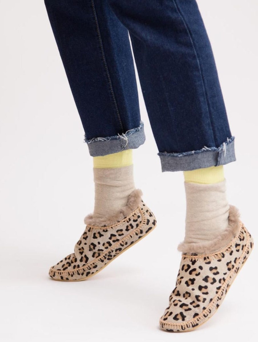 Skor laidback london | Fuyu Virkade Farskinn Slipper Boots Leopard