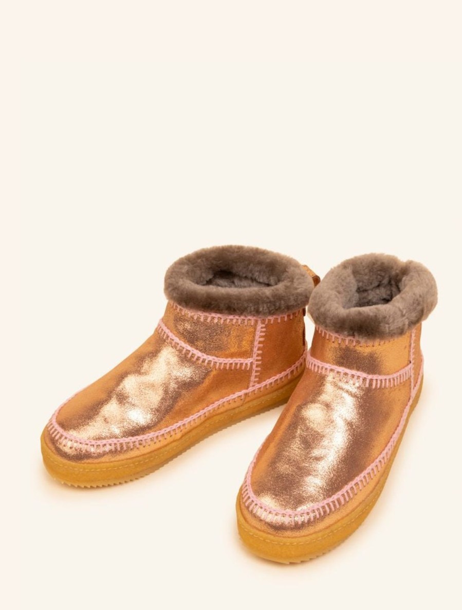 Skor laidback london | Nyuki Virkad Pull On Ankel Boot Koppar Skimmer