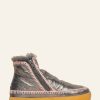 Skor laidback london | Setsu Virkad Zip Ankel Boot Pewter Shimmer Baby Pink