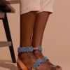 Sandaler laidback london | Kiki Flat Lader Sandal Denim Masai