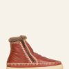 Skor laidback london | Setsu Virkad Ankel Boot Blood Leather Natural