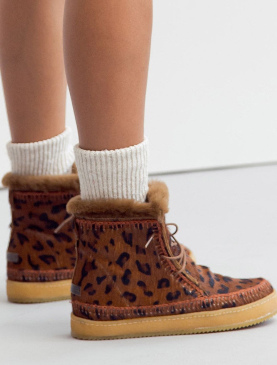 Skor laidback london | Argo Virkad Snorstovel Leopard Brun