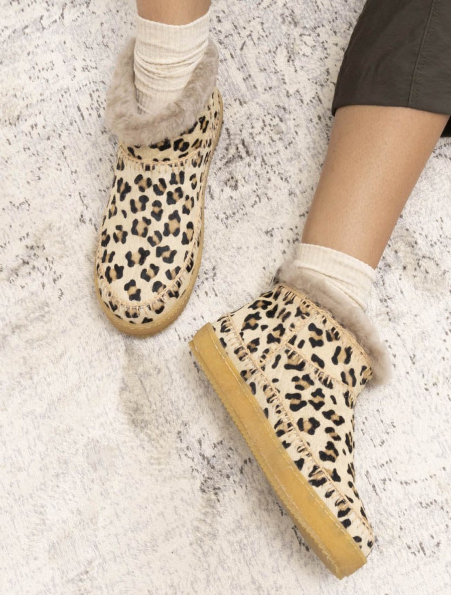 Skor laidback london | Nyuki Virkad Pull On Ankel Boot Leopard