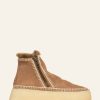 Skor laidback london | Setsu Plattform Virkad Ankel Boot Camel Mocka Naturlig