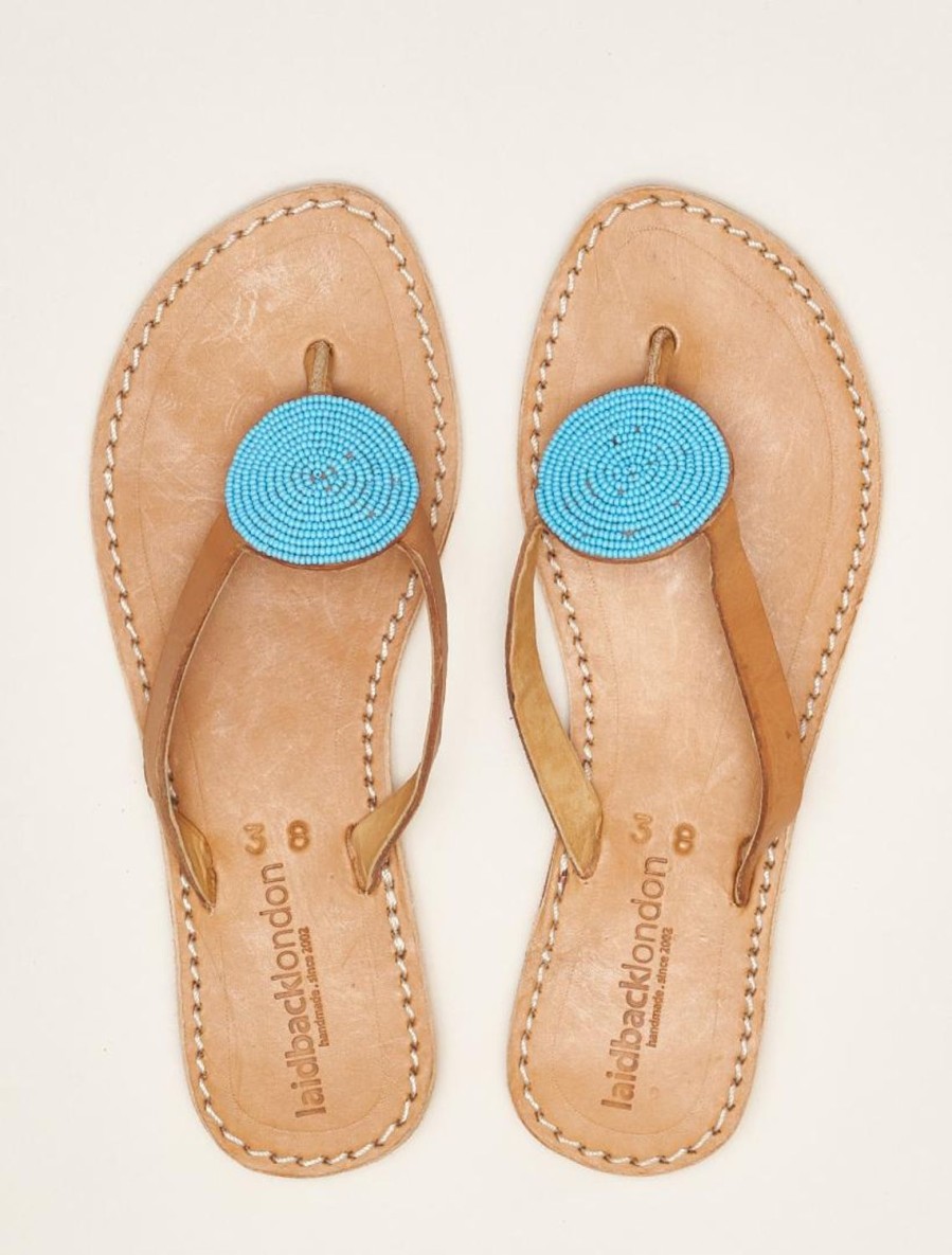 Sandaler laidback london | Doli Flat Lader Sandal Turkos