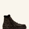 Skor laidback london | Setsu Virkad Sido Zip Ankel Boot Black Cheetah