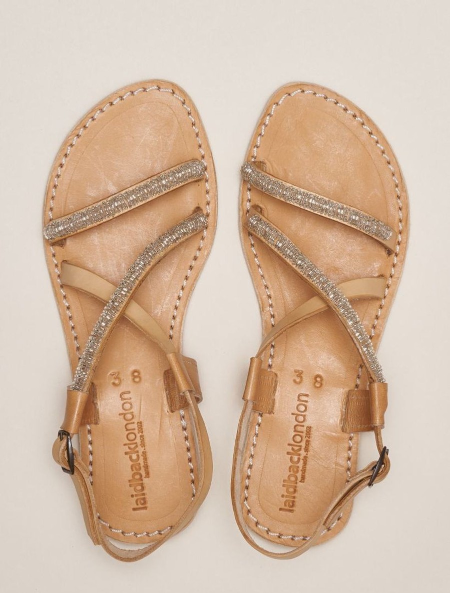 Sandaler laidback london | Azari Platt Lader Sandal Silver