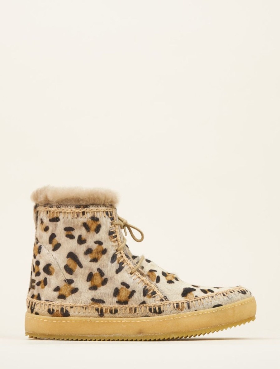 Skor laidback london | Argo Virkad Snorstovel Leopard Beige