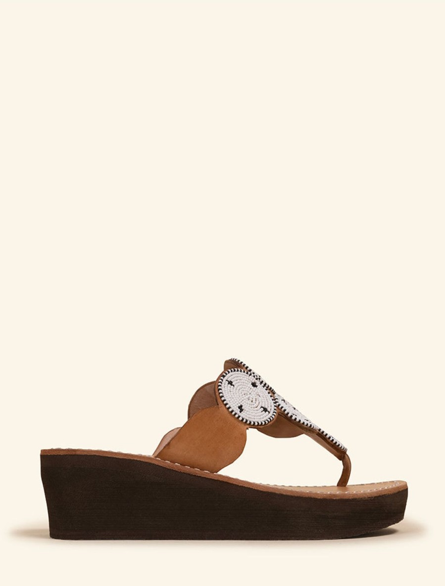 Sandaler laidback london | Pemba Wedge Lader Vit Massajer