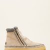 Skor laidback london | Setsu Virkad Sido Zip Ankel Boot Sand Mocka