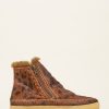 Skor laidback london | Setsu Virkad Sido Zip Ankel Boot Leopard Brun