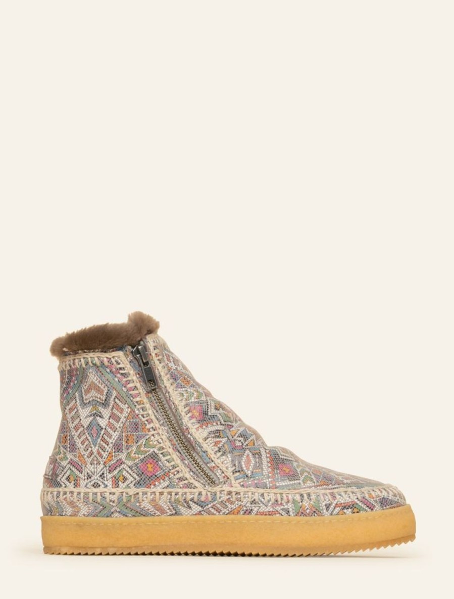 Skor laidback london | Setsu Virkad Ankel Boot Aztec Multi Natural