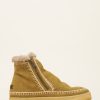 Skor laidback london | Setsu Virkad Sido Zip Ankel Boot Khaki Mocka