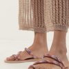 Sandaler laidback london | Diani Flat Ljusbrun Lader Rose Mix