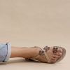 Sandaler laidback london | Blyth Flat Tan Lader Sandal Silkeslen Rosa