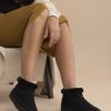 Skor laidback london | Nyuki Virkad Pull On Ankel Boot Svart Mocka